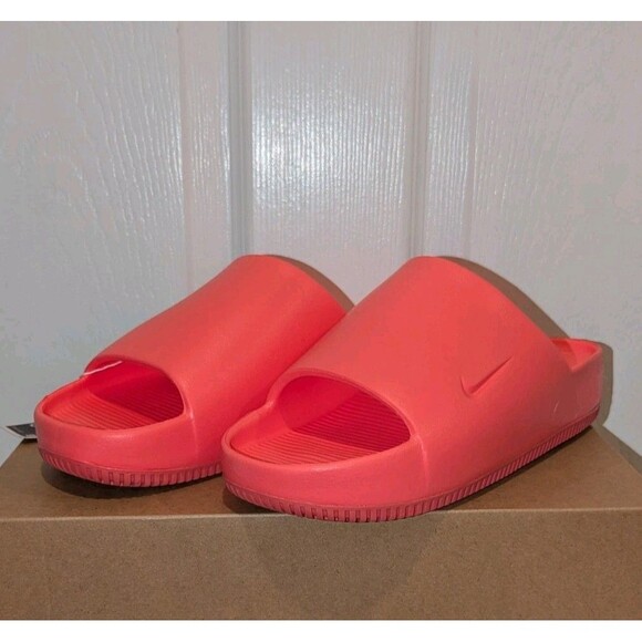 Woman's Chunky Slip On Sandals Nike Calm Slide - NWT Size 8 Magic Ember - Picture 7 of 10